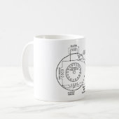 Startstartmotor mit geteilter Phase Kaffeetasse (Vorderseite Links)