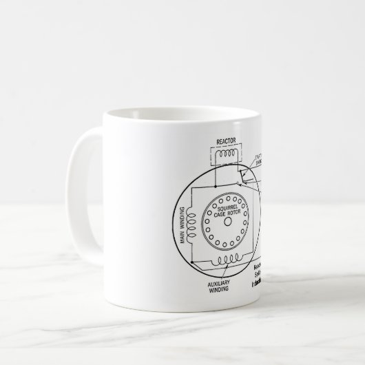 Startstartmotor mit geteilter Phase Kaffeetasse (Vorderseite Links)