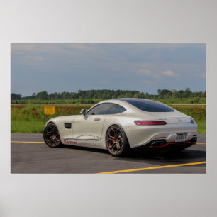Startstreifen Mercedess AMG-GTS Poster