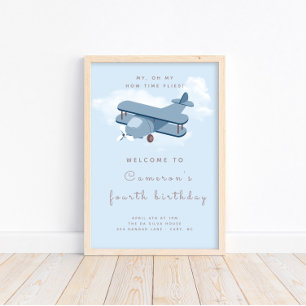 Startsymbol für das Begrüßungspapier des Flugzeugf Poster