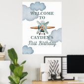 Startsymbol für Zeitflieger Geburtstag Poster (Heimbüro)