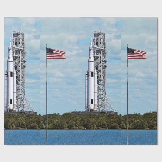 Startsystem für das NASA SLS-Weltraumbahnsystem Geschenkpapier (Flach)