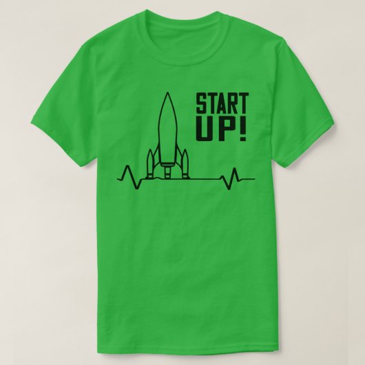 Startup-Rocket-Unternehmertum T-Shirt (Design vorne)