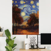 Starumn Path - Impressionist Style Poster (Heimbüro)