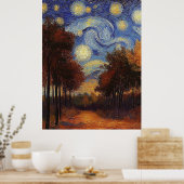 Starumn Path - Impressionist Style Poster (Küche)