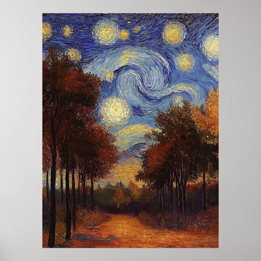 Starumn Path - Impressionist Style Poster (Vorne)
