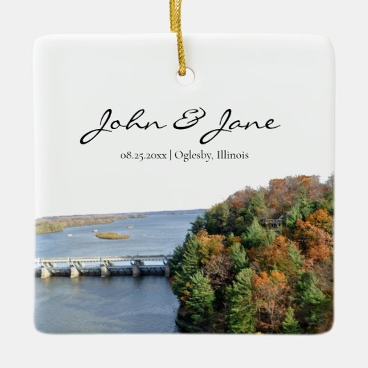 Starved Rock Illinois Staat Park Keramik Keramikornament (Vorderseite)