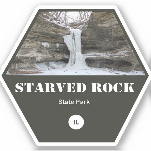 Starved Rock Staat Park Aufkleber (Vorderseite)