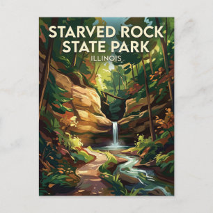 Starved Rock State Park USA -> Starved-Rock-Staats Postkarte