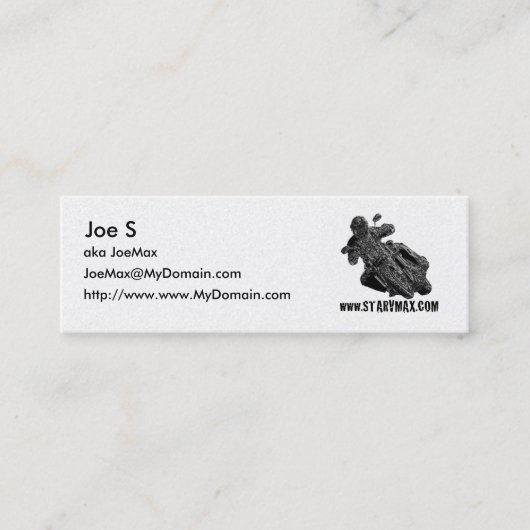 starVmax Visitenkarte-Entwurf Mini Visitenkarte (Vorderseite)