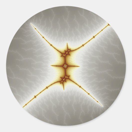StarX - Fraktal-Aufkleber Runder Aufkleber (Vorderseite)