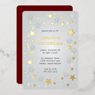 Stary Christmas Sky Folien-Einladung Folieneinladung