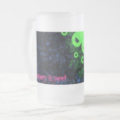 Stary Mit Augen Mattglas Bierglas (Vorderseite Links)