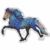 Stary Night Charismatic Tolting isländischen Pferd Aufkleber (Vorderseite)