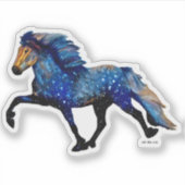 Stary Night Charismatic Tolting isländischen Pferd Aufkleber (Vorderseite)
