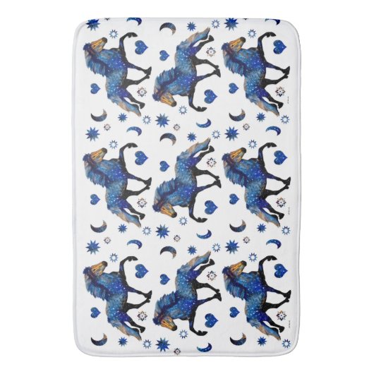 Stary Night Charismatic Tolting isländischen Pferd Badematte (Vorderseite Vertikal)