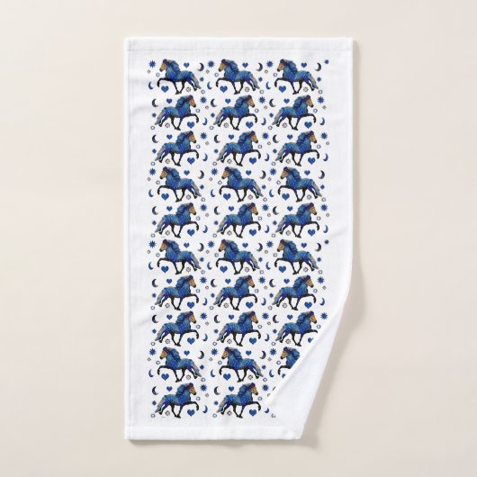 Stary Night Charismatic Tolting isländischen Pferd Badhandtuch Set (Handtuch)