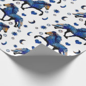 Stary Night Charismatic Tolting isländischen Pferd Geschenkpapier (Ecke)