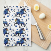 Stary Night Charismatic Tolting isländischen Pferd Geschirrtuch (Viertel Falte)