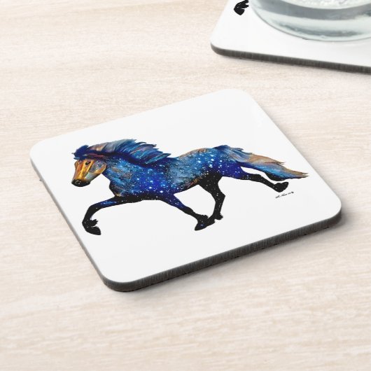 Stary Night Charismatic Tolting isländischen Pferd Getränkeuntersetzer (Linke Seite)