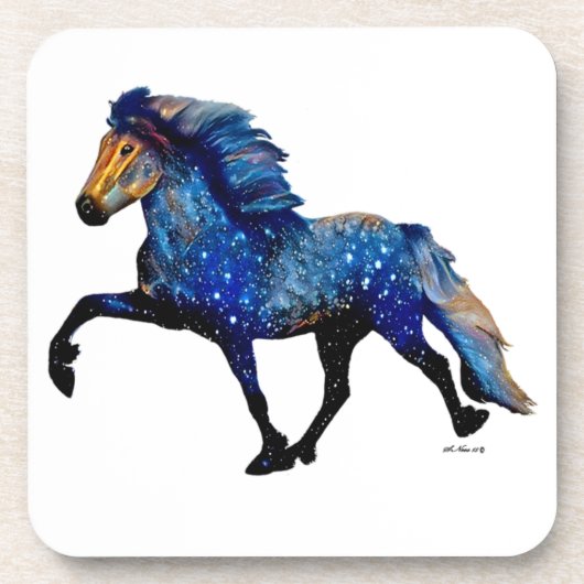 Stary Night Charismatic Tolting isländischen Pferd Getränkeuntersetzer (Vorderseite)