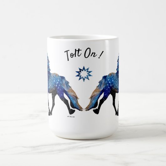 Stary Night Charismatic Tolting isländischen Pferd Kaffeetasse (Mittel)
