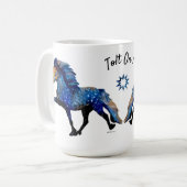 Stary Night Charismatic Tolting isländischen Pferd Kaffeetasse (Vorderseite Links)