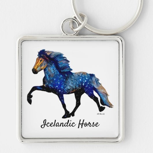 Stary Night Charismatic Tolting isländischen Pferd Schlüsselanhänger (Vorne)