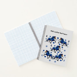 Stary Night Icelandic Pferd Notizblock