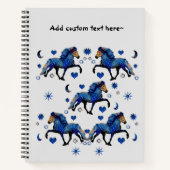 Stary Night Icelandic Pferd Notizblock (Vorderseite)