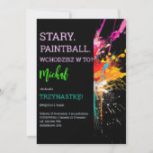 Stary, Paintball, wchodzisz w to? zaproszenie Einladung (Vorderseite)
