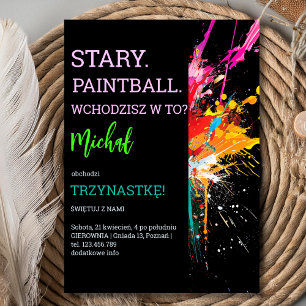 Stary, Paintball, wchodzisz w to? zaproszenie Einladung