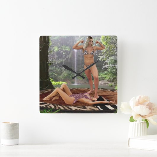 STARZANAS VIZTORY-POSE QUADRATISCHE WANDUHR (Zuhause)