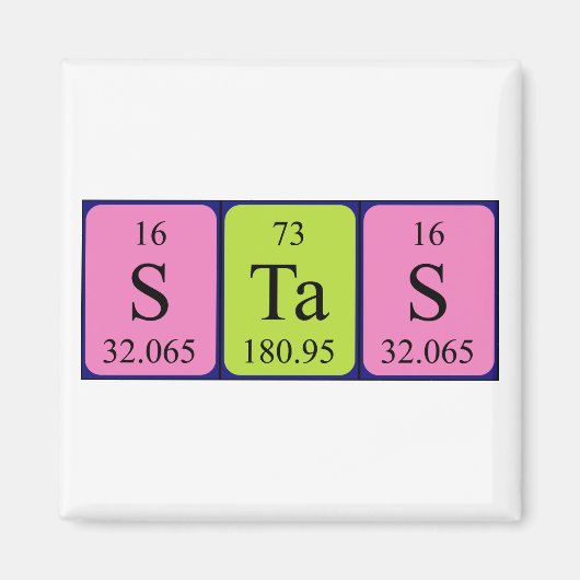 Stas Periodenmagnet Magnet (Vorne)