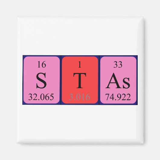 Stas Periodenmagnet Magnet (Vorne)