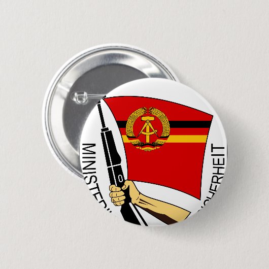 Stasi - DDR (Deutsche Demokratische Republik) Button (Vorne & Hinten)