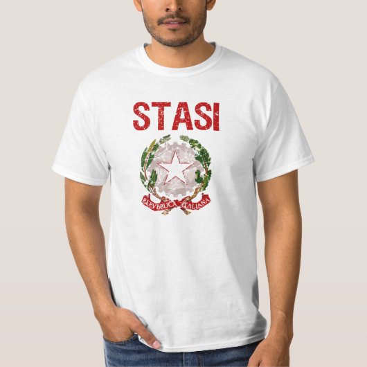 Stasi Italiener-Familienname T-Shirt (Vorderseite)