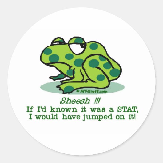 STAT Froggie Runder Aufkleber (Vorderseite)