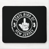 State Bird Of New Jersey Middle Finger Funny Distr Mousepad (Vorne)