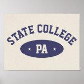 State College, PA Retro Varsity-Style Poster (Vorne)