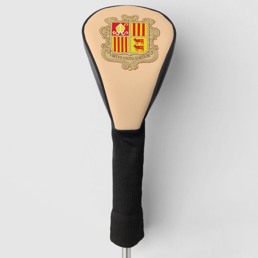 State Emblem of Andorra Historic Co-Principality Golf Headcover (Vorderseite)