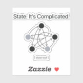 State Es ist kompliziert Programmierer Humor Aufkleber (Blatt)