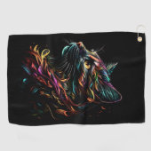 State Feline Profil Golfhandtuch (Horizontal)