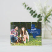 State Flag Blau wir bewegt haben - getönte Texas b Postkarte (Stehend Vorderseite)