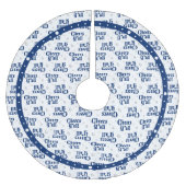 State Flag Blue Chee Y'all Gemustert Polyester Weihnachtsbaumdecke (Vorderseite)