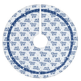 State Flag Blue Chee Y'all Gemustert Polyester Weihnachtsbaumdecke