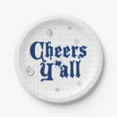 State Flag Blue Chee Y'all Pappteller (Vorderseite)