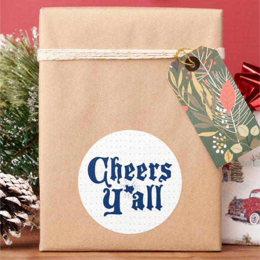 State Flag Blue Chee Y'all Runder Aufkleber (Feiertag)