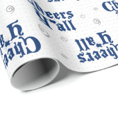 State Flag Blue Chee Y'all Wrapping Paper Geschenkpapier (Rolleneckpunkt)