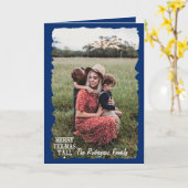 State Flag Blue Merry Tex-Mas Y'all Foto Karte (Gelbe Blume)